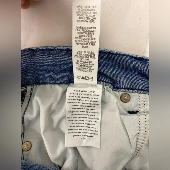 Good American Good Legs straight jeans Raw Hem High Rise Medium light blue wash - Picture 13 of 14